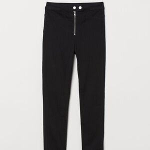 H&M Twill Pants - High Waist - Black - Size 4 - BNWT